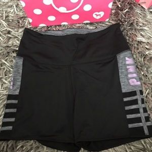 Pink workout shorts